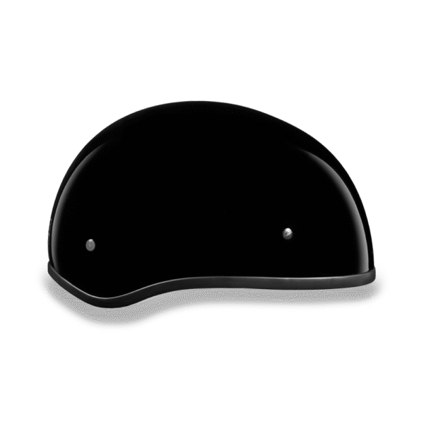 D1-ANS D.O.T. DAYTONA SKULL CAP W/O VISOR - HI-GLOSS BLACK - Image 4