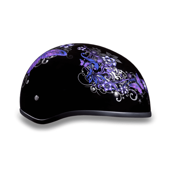 D6-B D.O.T. DAYTONA SKULL CAP - W/ BUTTERFLY - Image 4