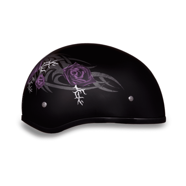 D6-PR D.O.T. DAYTONA SKULL CAP - W/ PURPLE ROSE - Image 4