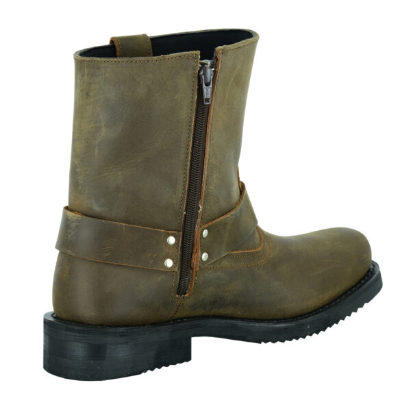 RC9742 Men's Side Zipper Waterproof Boots- Brown - Image 4