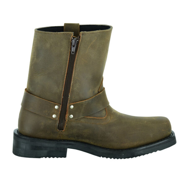 RC9742 Men's Side Zipper Waterproof Boots- Brown - Image 5