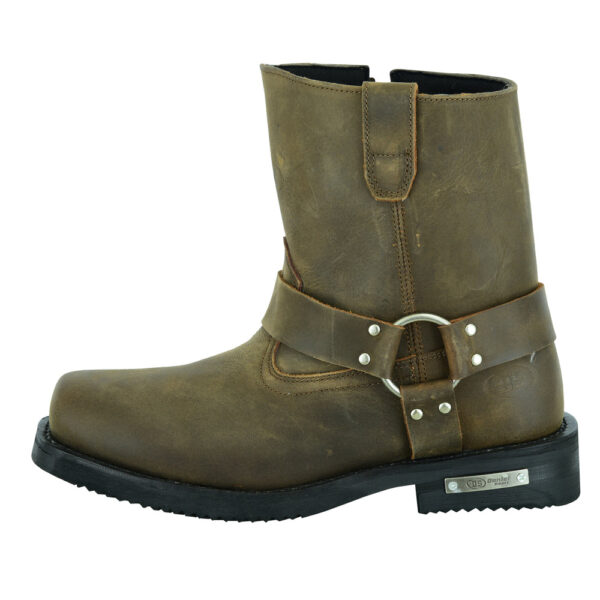 RC9742 Men's Side Zipper Waterproof Boots- Brown - Image 8