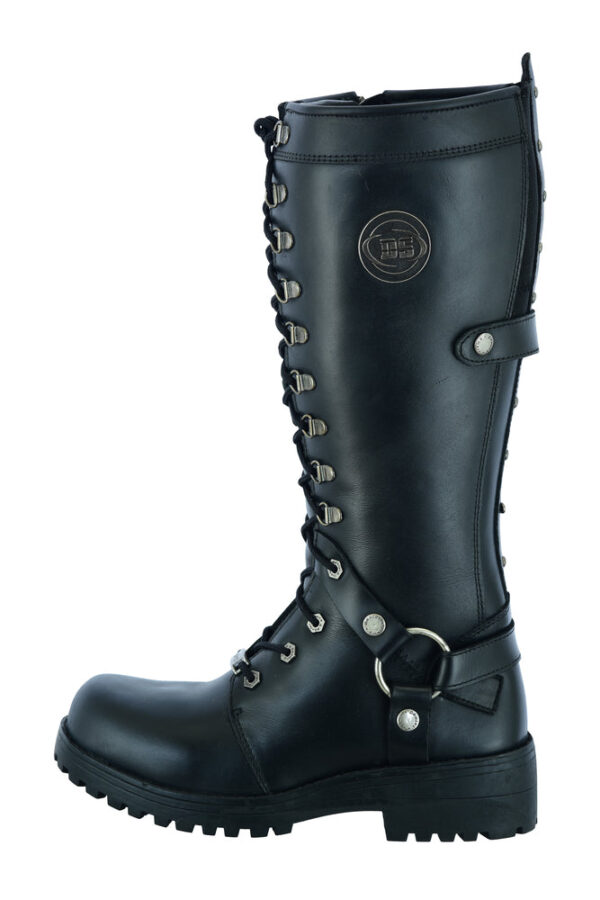 RC9765 Women's 15 Inch Black Leather Stylish Harness Boot - Image 6
