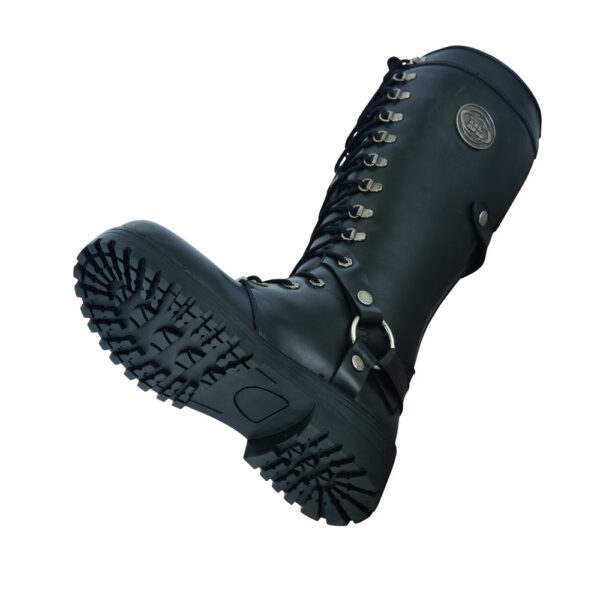 RC9765 Women's 15 Inch Black Leather Stylish Harness Boot - Image 7