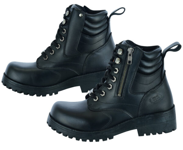 RC9768 Women's Side Zipper Plain Toe Boots - Image 6