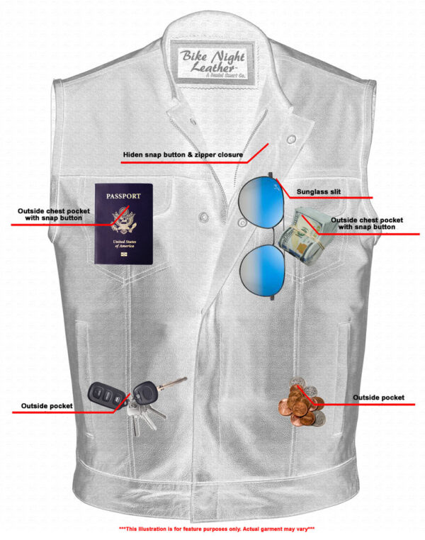 AM9193 Concealed Snap Closure, Without Collar & Hidden Zipper - Image 4