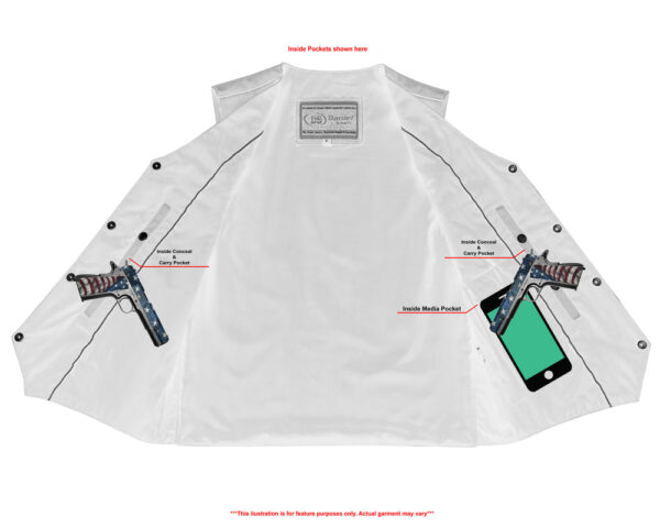 RC115 Men's Single Back Panel Concealed Carry Vest - Image 6