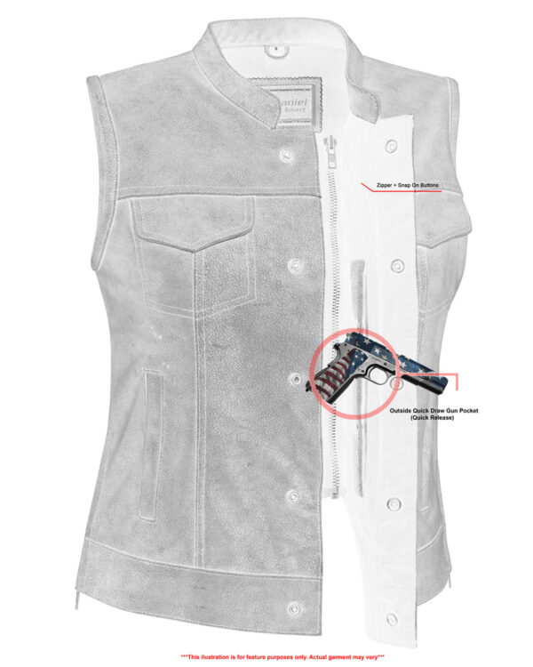 RC229  Women's Premium Single Back Panel Concealment Vest - GRAY - Image 3