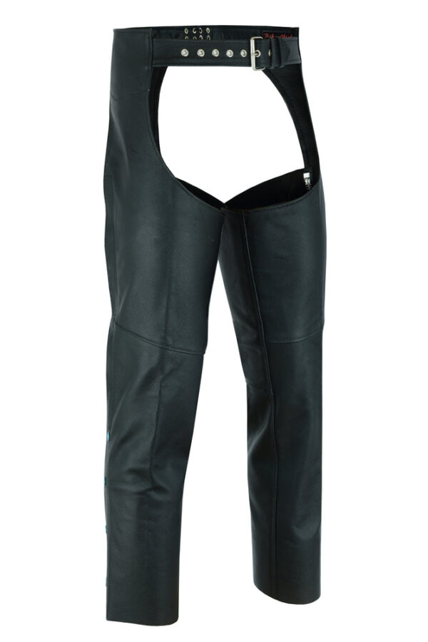 RC400 Unisex Basic Coin Pocket Leather Chaps - Image 3