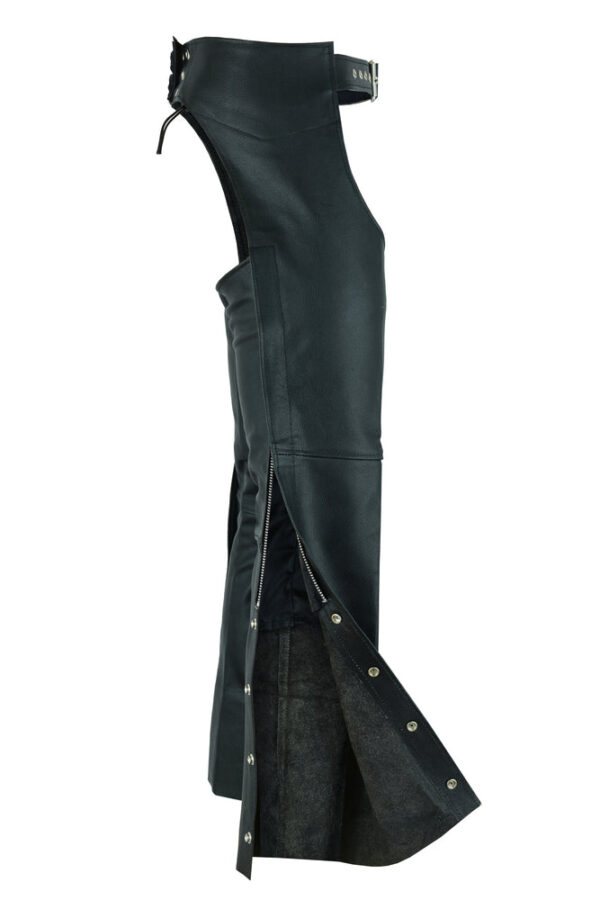 RC400 Unisex Basic Coin Pocket Leather Chaps - Image 6