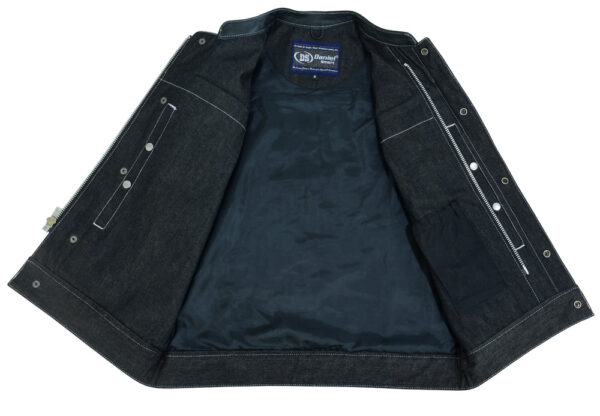 RM900 Men's Leather/Denim Combo Vest - Image 7