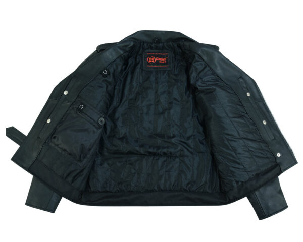 RC761 Motorcycle Armored Classic Biker Leather Jacket - Image 7