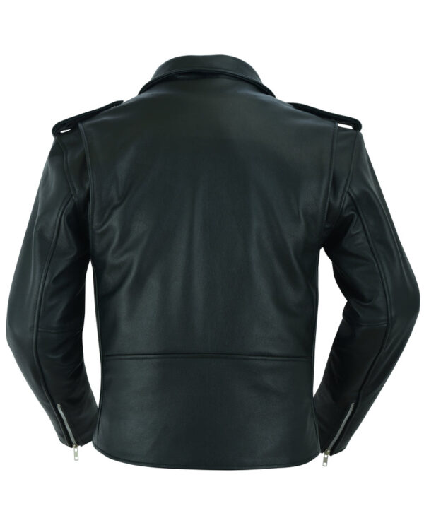 RC761 Motorcycle Armored Classic Biker Leather Jacket - Image 9