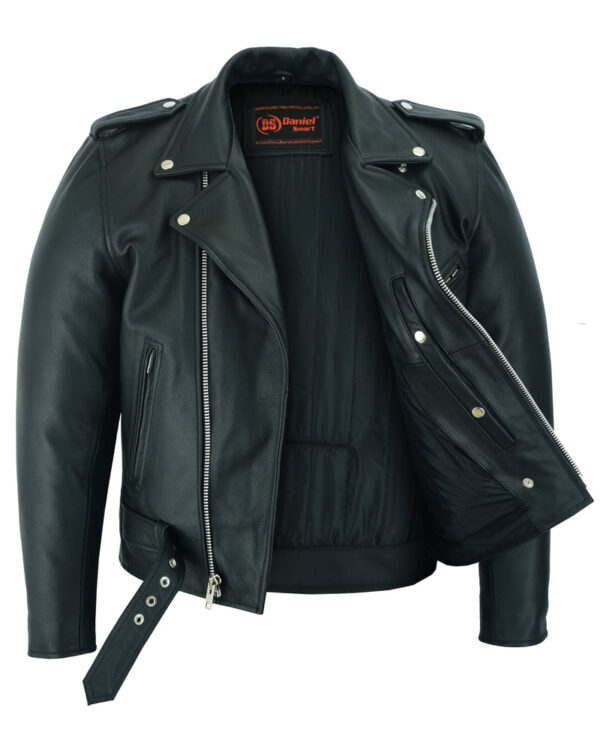 RC761 Motorcycle Armored Classic Biker Leather Jacket - Image 5