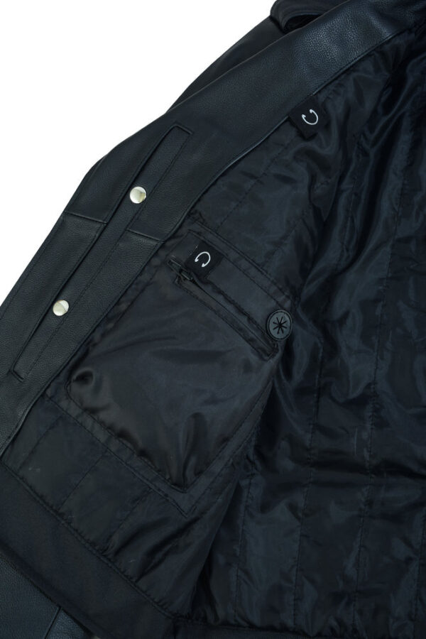 RC761 Motorcycle Armored Classic Biker Leather Jacket - Image 4