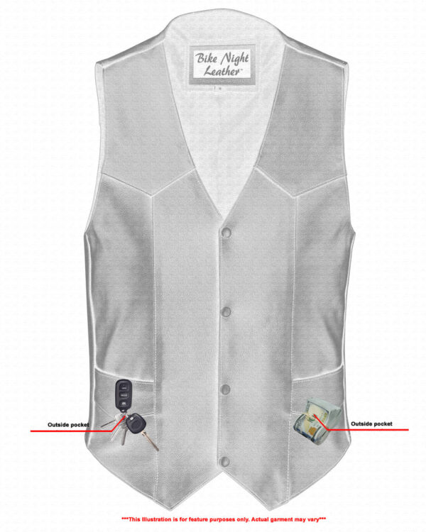 RC104 Men's Plain Side Economy Vest - Image 3