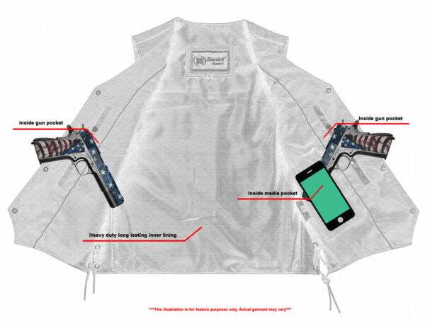 RC111 Traditional Single Back Panel Concealed Carry Vest - Image 5