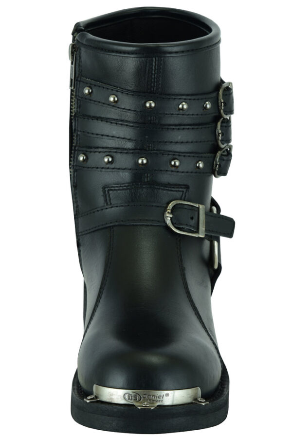 RC9767 Women's 9 Inch Black Triple Buckle Leather Harness Boot - Image 10