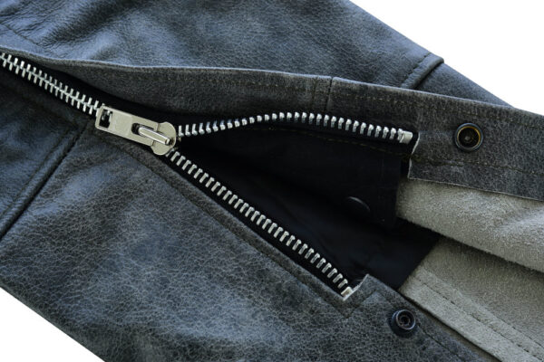 RC413 Unisex Double Deep Pocket Thermal Lined Chaps - GRAY - Image 8
