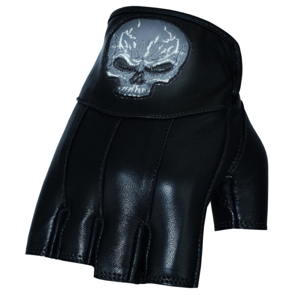 RC98 Reflective Skull Fingerless Glove (BluWater) - Image 4