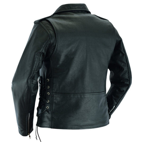 RC831 Women's Classic Side Lace Police Style M/C Jacket - Image 7