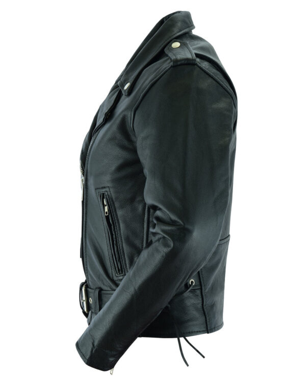 RC831 Women's Classic Side Lace Police Style M/C Jacket - Image 9