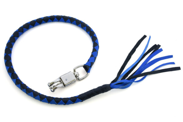 GBW205 Leather Biker Whip-Blue/Black - Image 3