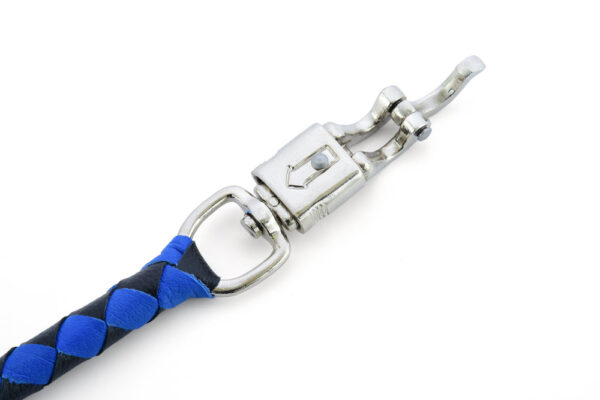 GBW205 Leather Biker Whip-Blue/Black - Image 8