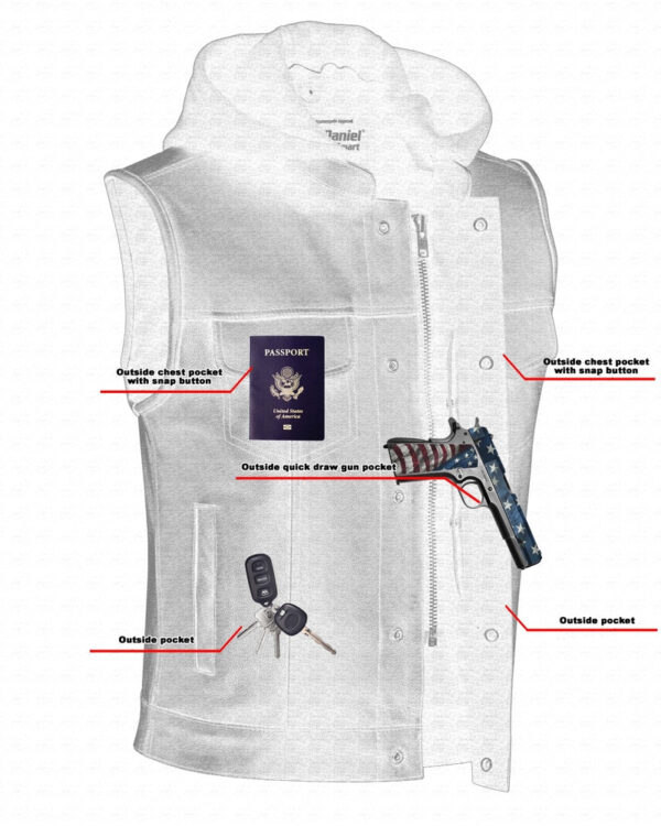 RC182 Concealed Snaps, Premium Naked Cowhide, Removable Hood & Hidden - Image 4