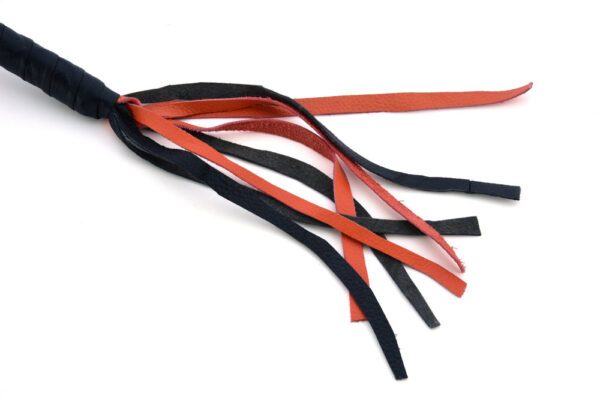 GBW202 Leather Biker Whip-Orange/Black - Image 4