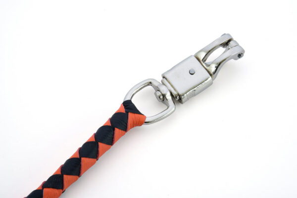 GBW202 Leather Biker Whip-Orange/Black - Image 7