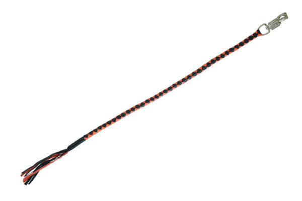 GBW202 Leather Biker Whip-Orange/Black - Image 9