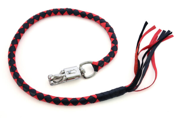 GBW203 Leather Biker Whip-Red/Black - Image 3