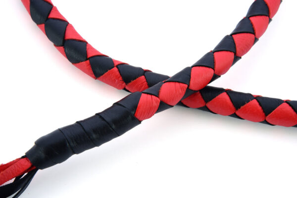 GBW203 Leather Biker Whip-Red/Black - Image 5