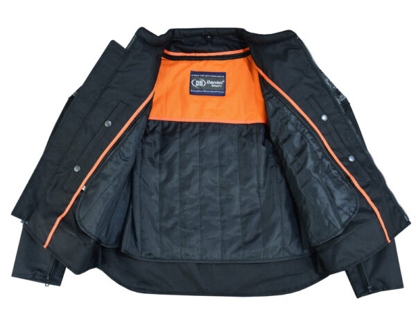 RC600 Men's Textile Scooter Style Jacket w/ Reflective Skulls - Image 6
