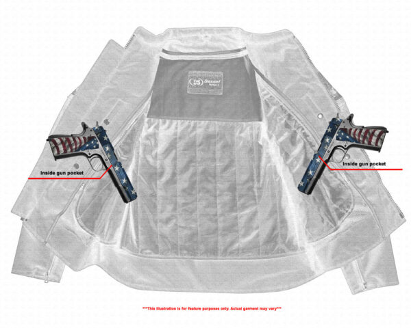 RC600 Men's Textile Scooter Style Jacket w/ Reflective Skulls - Image 7
