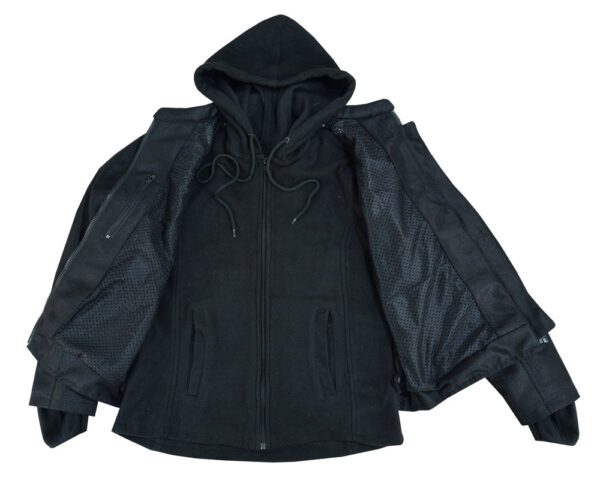 RC867 Women's Mesh 3-in-1 Riding Jacket (Black/Black Tone Reflective) - Image 5