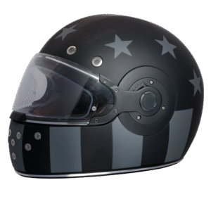 DOT Daytona Retro Full Face Motorcycle Helmet: Vintage Style for Men, Women, & Youth - W/ Captain America Stealth