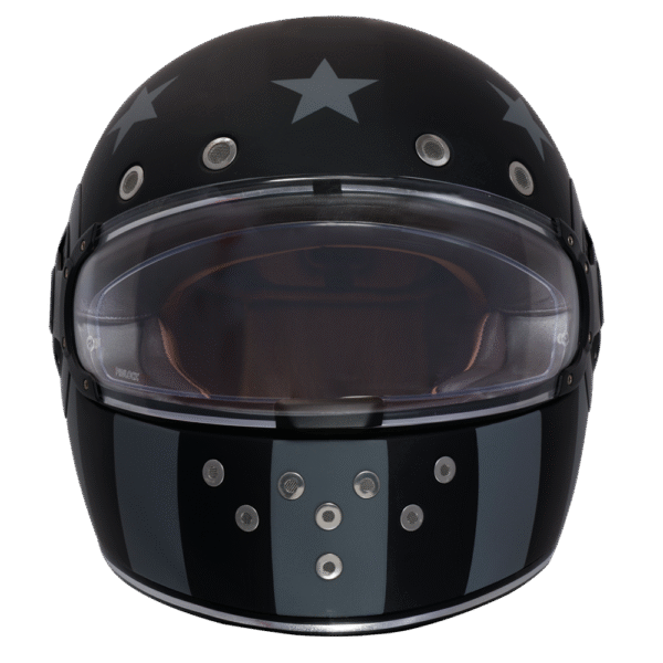 DOT Daytona Retro Full Face Motorcycle Helmet: Vintage Style for Men, Women, & Youth - W/ Captain America Stealth - Image 4
