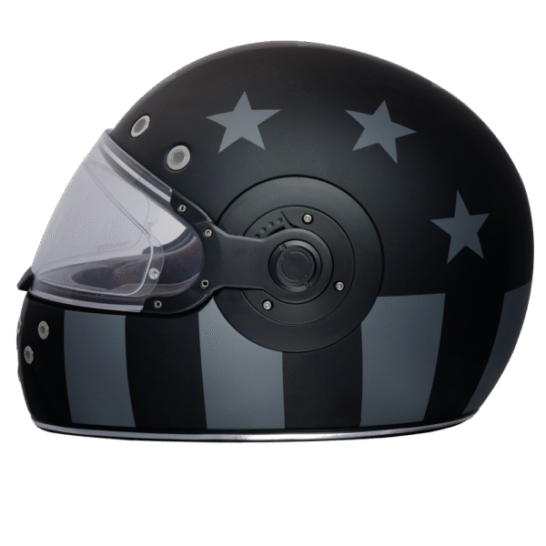 DOT Daytona Retro Full Face Motorcycle Helmet: Vintage Style for Men, Women, & Youth - W/ Captain America Stealth - Image 2