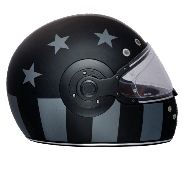 DOT Daytona Retro Full Face Motorcycle Helmet: Vintage Style for Men, Women, & Youth - W/ Captain America Stealth - Image 5