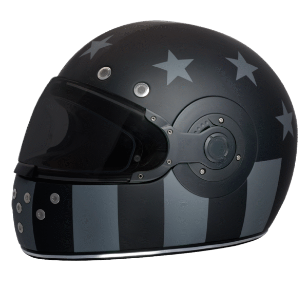 DOT Daytona Retro Full Face Motorcycle Helmet: Vintage Style for Men, Women, & Youth - W/ Captain America Stealth - Image 7
