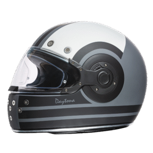 DOT Daytona Retro Full Face Motorcycle Helmet: Vintage Style for Men, Women, & Youth - W/ Racer