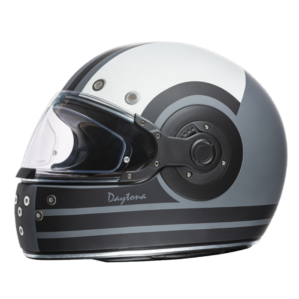 DOT Daytona Retro Full Face Motorcycle Helmet: Vintage Style for Men, Women, & Youth - W/ Racer