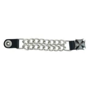 PKV142D Vest Extender - Iron Cross with Silver Glitter