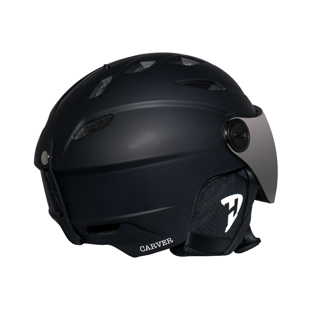 Daytona Carver Ski Helmet - Adjustable Ski Helmet for Men, Women & Youth - Dull Black with Anti-Fog Visor - Image 4