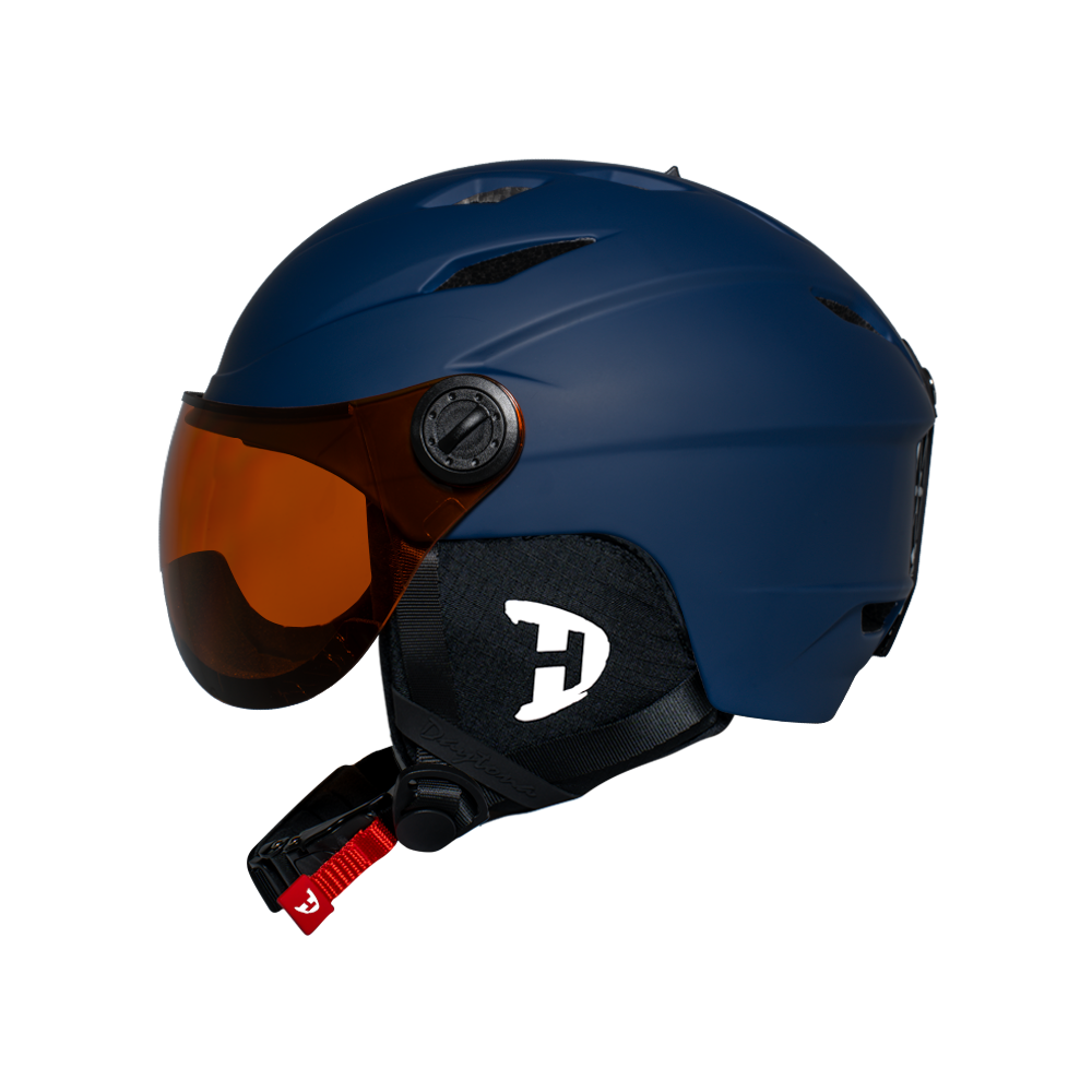 Daytona Carver Ski Helmet - Adjustable Ski Helmet for Men, Women & Youth - Dull Blue with Anti-Fog Visor - Image 12