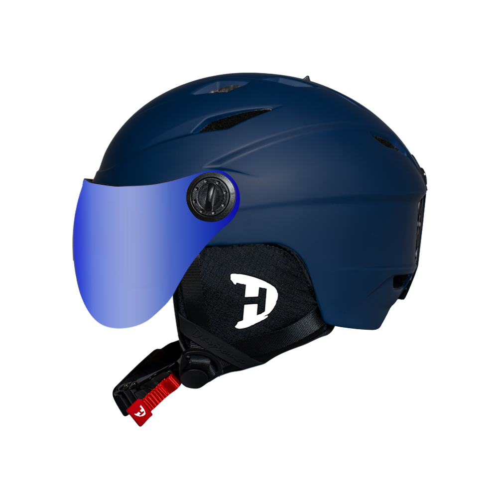 Daytona Carver Ski Helmet - Adjustable Ski Helmet for Men, Women & Youth - Dull Blue with Anti-Fog Visor - Image 13