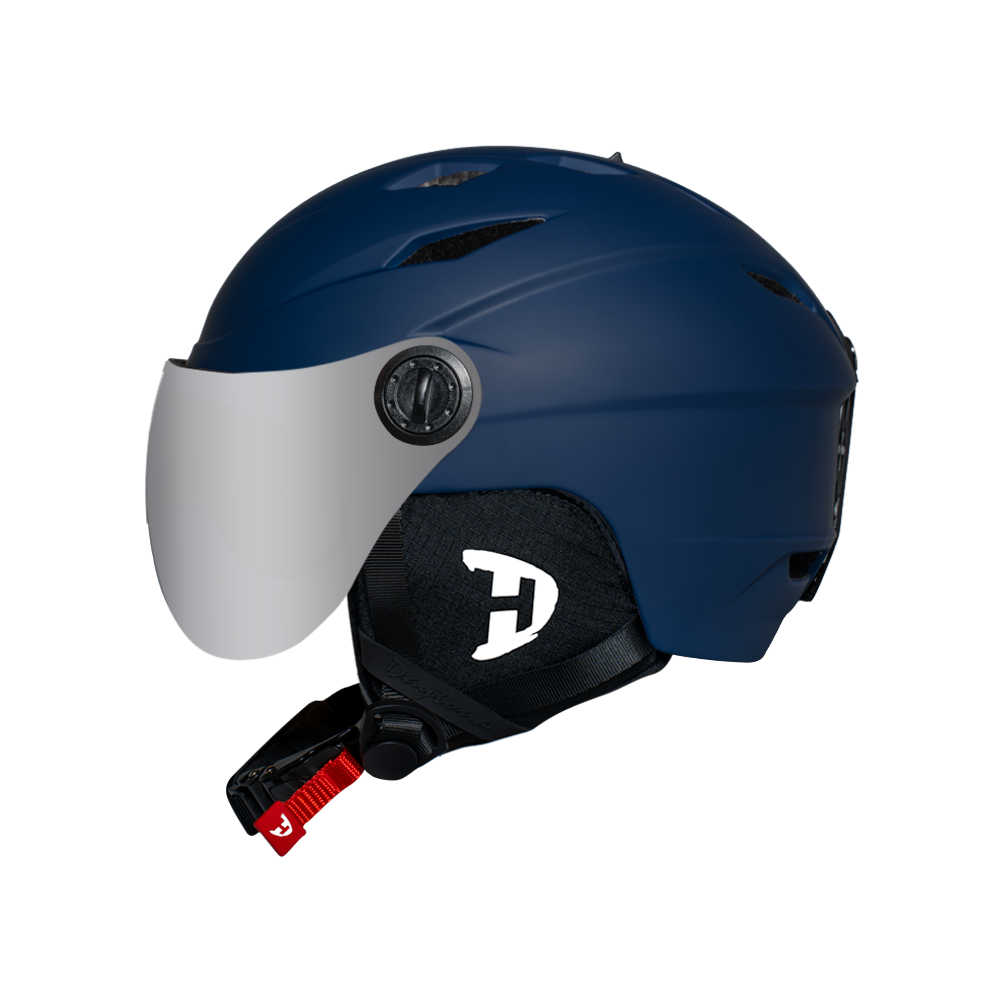 Daytona Carver Ski Helmet - Adjustable Ski Helmet for Men, Women & Youth - Dull Blue with Anti-Fog Visor - Image 3