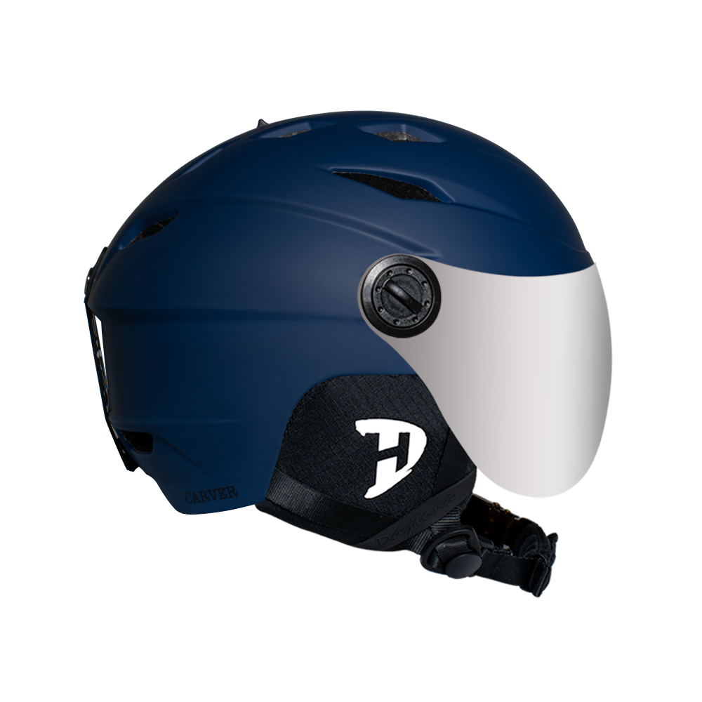 Daytona Carver Ski Helmet - Adjustable Ski Helmet for Men, Women & Youth - Dull Blue with Anti-Fog Visor